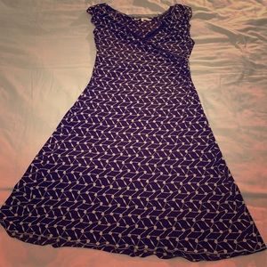 Studio M Dress Medium Brown w/ Cream Design Cute
